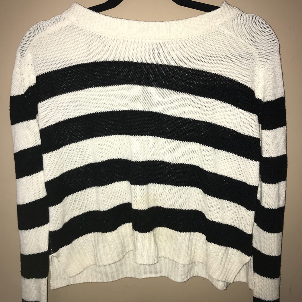 Divided Striped Sweater
